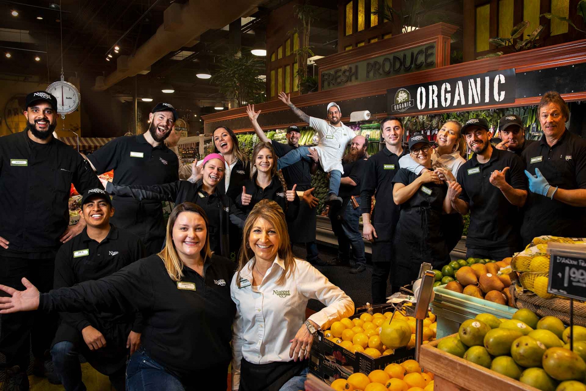 El Dorado Hills associates pose in the produce section